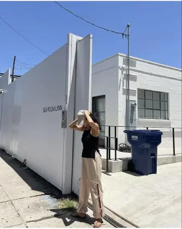 searoomlynn 사이드 리본 새틴 조거 팬츠