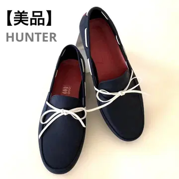 HUNTER 드라이빙 슈즈 네이비 UK4 [새상품급]