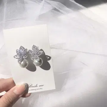 Bride me 큐빅 지르코니아 귀걸이