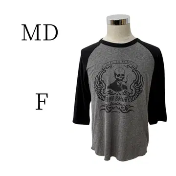 MD 엠디 블랙/그레이 긴팔 T셔츠 상의 FREE SIZE