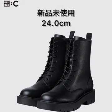 유니클로 C 네이비 느낌 터치 레이스업 숏부츠