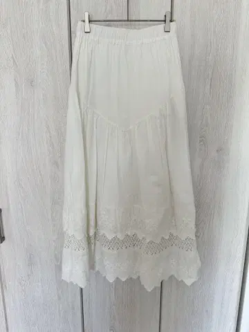 CASA FLINE 레이스 장식 롱 스커트