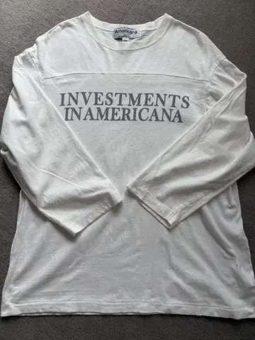 Americana 롱 슬리브 티셔츠 화이트