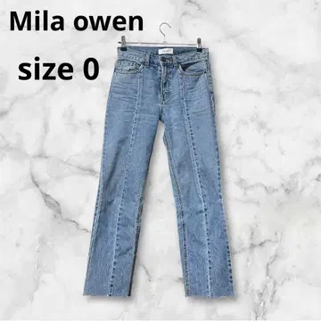 미라 오웬 Mila Owen 데님 팬츠 0 사이즈 라이트 블루