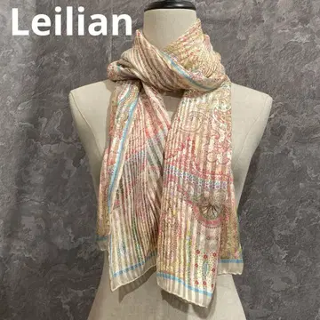 Leilian 실크 스톨 페이즐리 무늬 스톨 이탈리아제 실크