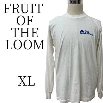 FRUIT OF THE LOOM 화이트 긴팔 티셔츠 상의 L