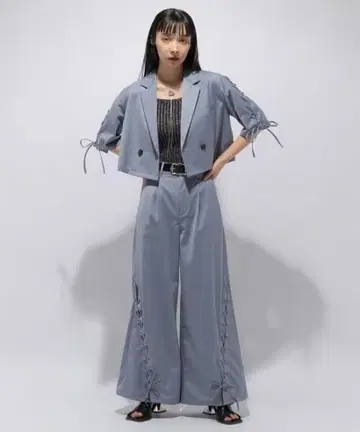 HARE 하레 레이스업 와이드 팬츠
