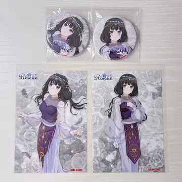 Roselia 타워레코드 특전 시로카네 린코 캔뱃지 브로마이드