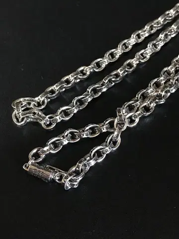 [미사용 새상품] 실버 925 silver 페이퍼 체인 목걸이 50cm