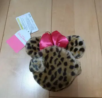 디즈니랜드 미니 거울 레오파드 무늬 사진 케이스 키링