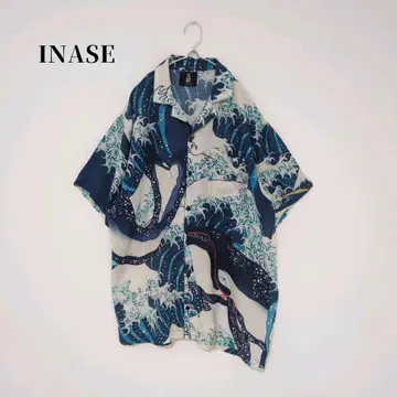 생생한 INASE 우키요에 알로하 레이온 일본풍 패턴
