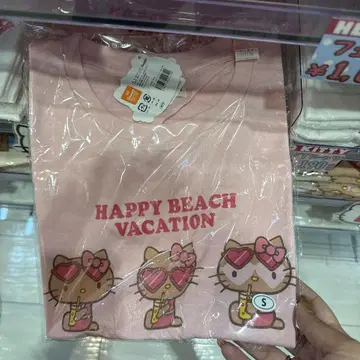 헬로키티 티셔츠 헬로키티 일광화상 키티 오키나와 한정판