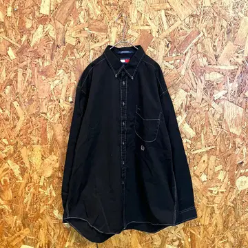 TOMMY HILFIGER 타미힐피거 긴팔 셔츠 블랙 남성용