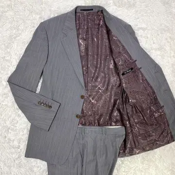 2XL 사이즈 폴스미스 런던 지도 올 패턴 셋업 수트 보르도 보라색