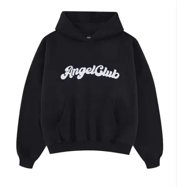 Angel Club 블랙 후드티 팬츠 세트 로고