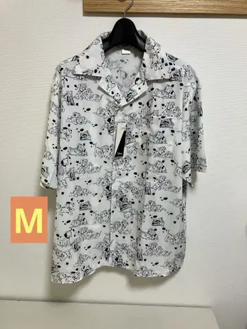 미사용 새상품 디즈니 101 달마시안 알로하 셔츠 반팔 M 사이즈