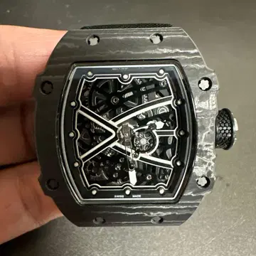 Richard Mille Type 자동 감기 손목시계 탄소섬유