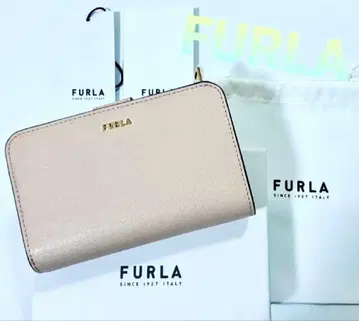 [새상품] FURLA 접이식 지갑 핑크 베이지 계열