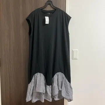 MARTHA 블랙 M 깅엄 체크 프릴 원피스