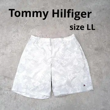 229 Tommy Hilfiger 화이트 잎사귀 패턴 숏팬츠 LL