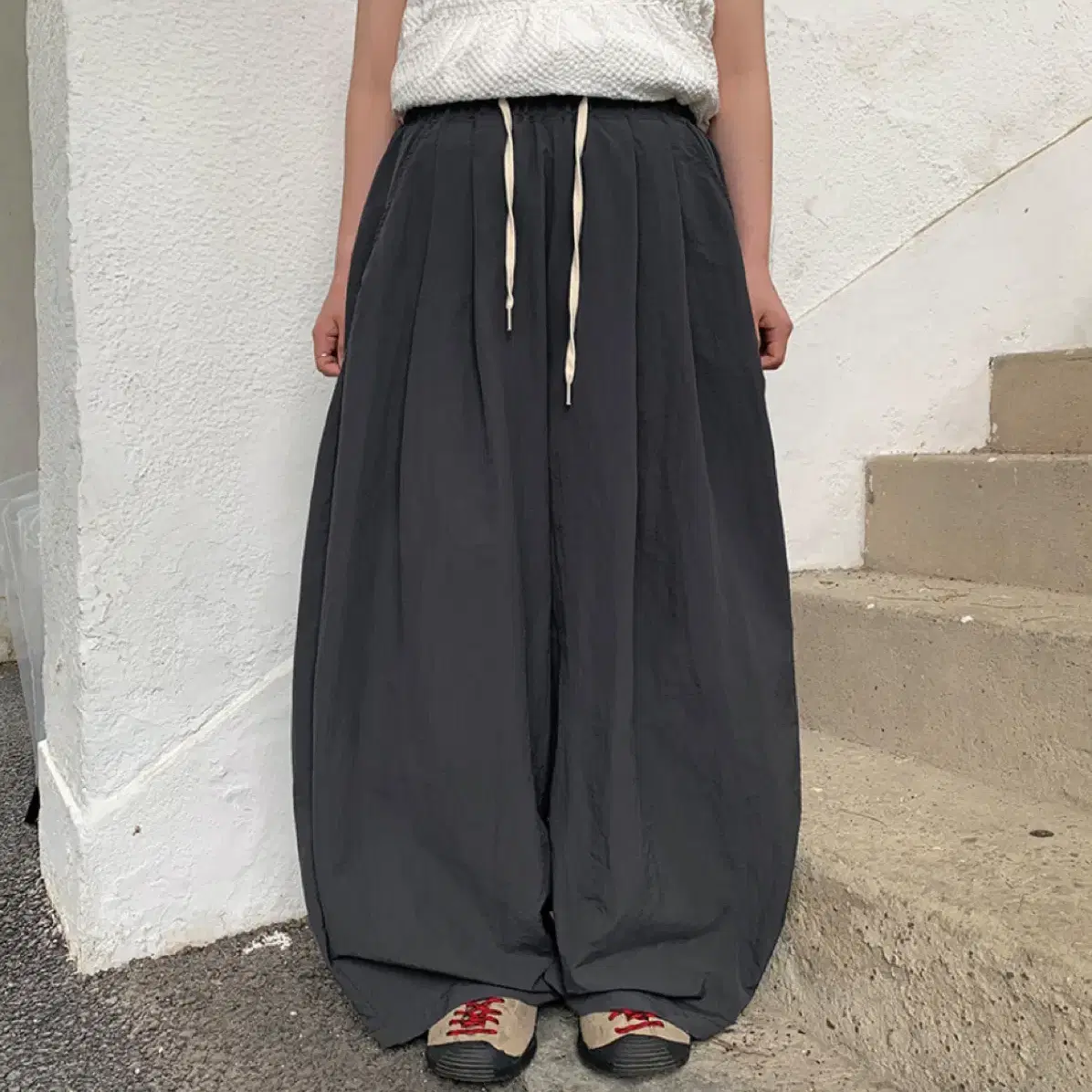 【BAON】Ruimi Banding String Stitch Nylon Pants Items Similar to Nylon Banding Pants | Global Bunjang