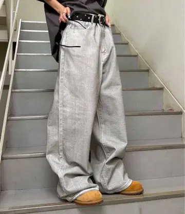 빈티지 컬러 오버다이 데님