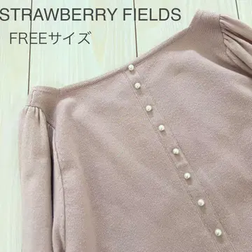 STRAWBERRY-FIELDS 부품이 있는 페플럼 니트 / 핑크