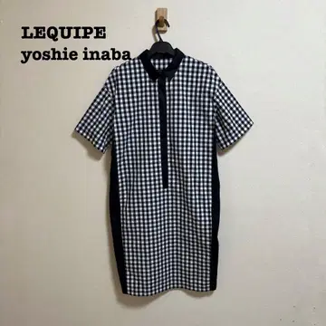 LEQUIPE 요시에 이나바 셔츠 원피스 체크