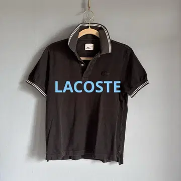 남성용 LACOSTE 라코스테 빈티지 워시 블랙 피케 셔츠