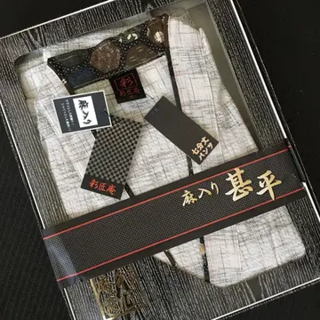 M 사이즈 린넨 진베이 카스리 무늬