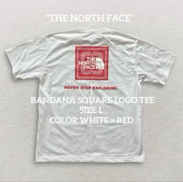 THE NORTH FACE 반다나 스퀘어 로고 T 레드 L