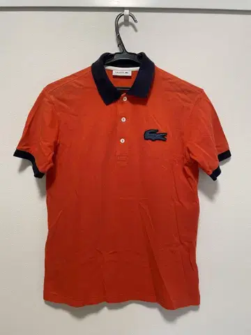 LACOSTE 오렌지 네이비 피케 셔츠