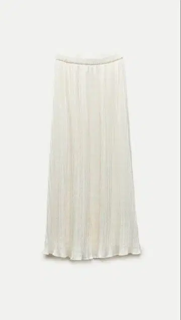 ZARA 자라 롱 플리츠 스커트 화이트 리폼 안감 부착!