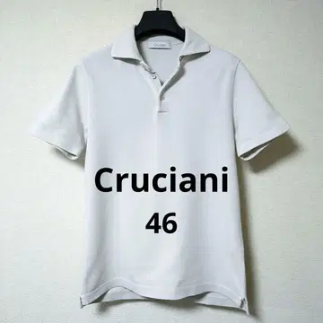 Cruciani 크루치아니 사슴 무늬 피케 셔츠 46 아이스 그레이