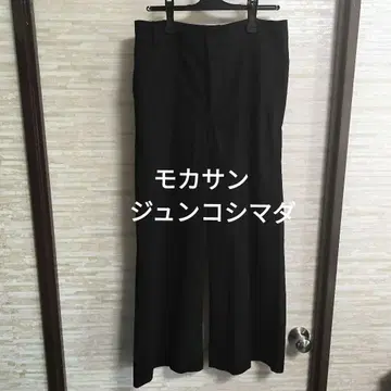 JUNKO SHIHADA 블랙 와이드 레그 슬랙스