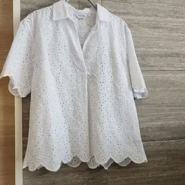 Maker's Shirt Kamakura 자수 화이트 셔츠 36