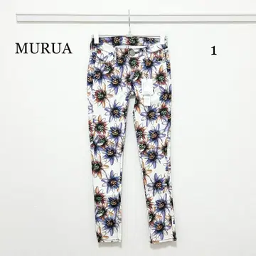 0016 MURUA 플라워 프린트 스키니 팬츠 1 사이즈