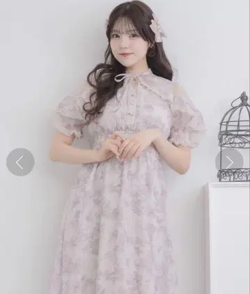 ROJITA 꽃무늬 롱 반팔 원피스