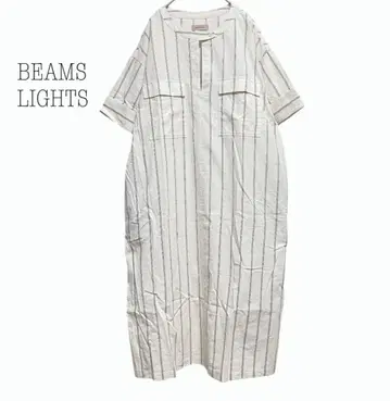 빔즈 BEAMS LIGHTS 밀리터리 셔츠 원피스 스트라이프