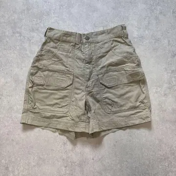 REI 카고 숏 팬츠 베이지 사이드 포켓 부착 구제 의류 빈티지