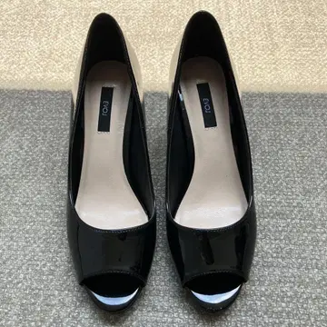 EVOL 오픈토 펌프스 블랙 23cm