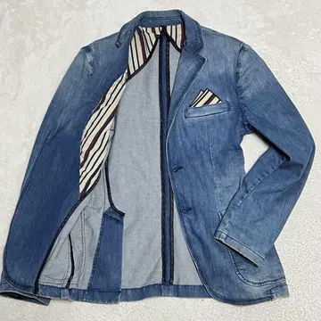 [ 고품질 ] 자라 ZARA MAN 데님 테일러드 자켓 유즈드 가공 L