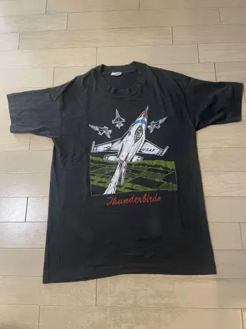 80s USAF THUNDER BIRDS VINTAGE 구제 의류 티셔츠