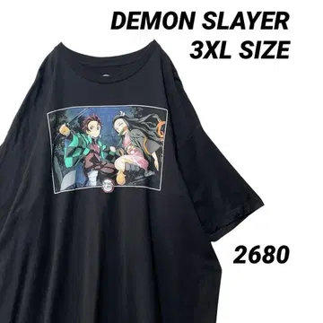초빅 사이즈 귀멸의 칼날 애니메이션 캐릭터 티셔츠 3XL 탄지로