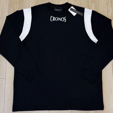 새상품 CRONOS 크로노스 긴팔 T셔츠 롱티 블랙 화이트 XL