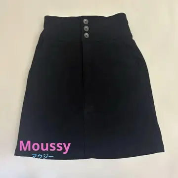 moussy 마우지 미니 데님 스커트 하이 웨스트 0