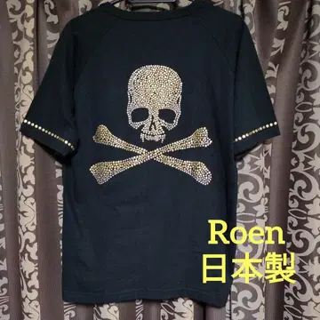 Roen 로엔 래글런 티셔츠 블랙 메탈 포켓 티 46 새상품급