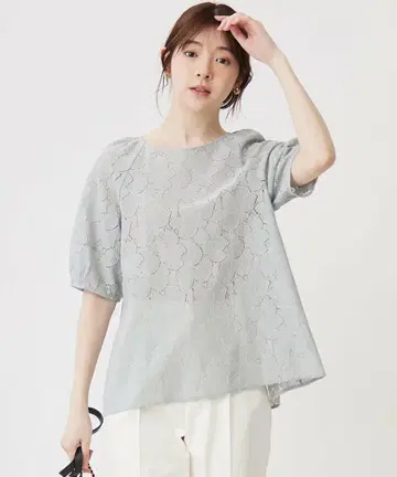 anySiS 애니시스 워셔블 레이스 블라우스 상의 민트