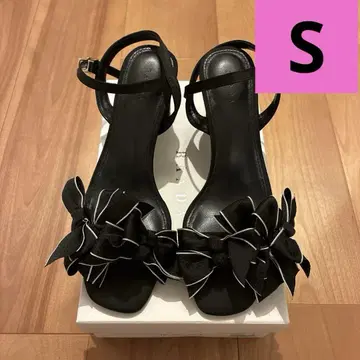 RANDA 란다 미니 리본 스트랩 샌들 S 블랙 리본 샌들