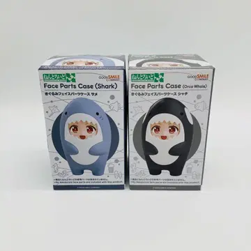 미개봉 넨도로이드 모아 기구미 페이스 부품 케이스 2개 상어, 범고래